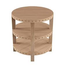 Home Decorators Collection Nailhead Light Washed Oak End Table 9927400970 The Home Depot Oak End Tables End Tables Table