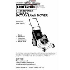 So if you need a trusted source you can count on to get you the parts you. Craftsman Lawn Mower Parts Manual 944 360441