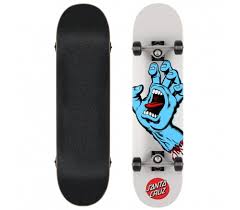 Скейтборд santa cruz screaming hand mini sk8 completes. Santa Cruz Screaming Hand Blue Silver 8 25 Complete Skateboard