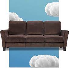 Serta Astoria Upholstered Sofas Flare Arm Fabric Living Room Couch With Spring And Foam Filled Seat Cushions Couches Living Room Upholstered Sofa Seat Cushions