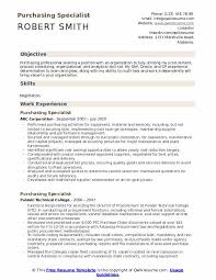 Purchasing Specialist Resume Samples Qwikresume