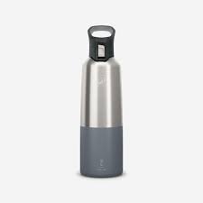 Gourde 900 isotherme inox 1L bouchon ouverture rapide randonnée - gris