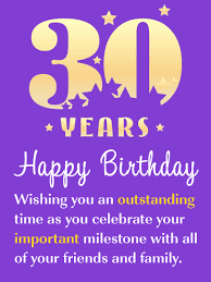 Feature a photo or two, or let great graphics lead the way. Important Milestone Happy 30th Birthday Card Birthday Greeting Cards By Davia