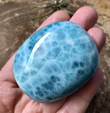 Saleamazing Rare Genuine Larimar Crystal From Dominican Etsy Crystals Crystal Grid Rare