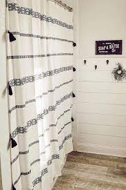 Better Homes Gardens Boho Chic Cotton Shower Curtain Beige Black 72 X72 Walmart Com Diy Bathroom Bathroom Shower Apartment Bathroom