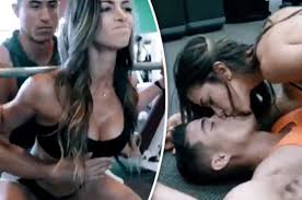 Stunning fitness babe kisses ripped boyfriend during intense porn workout  - Daily Star