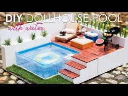 Diy Miniature Swimming Pool Dollhouse Miniatures Diy Diy Dollhouse Barbie Doll House