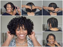 Here, the tiny blonde twists are raked back off her face and tied into a half updo. Easy Chunky Flat Twist Out Tutorial For Natural Hair Natural Hair Twist Out Natural Hair Twists Curly Hair Styles