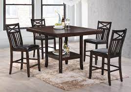 Meghan 5 Piece Counter Height Table And 4 Chairs 549 00 Table 48 X 48 X 36 H Ch Round Dining Table Sets Casual Dining Furniture Dining Sets Modern
