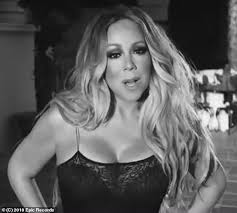 Black And White Music Video Female Singer 90s Mariah Carey Shows Curvaceous Figure In Clinging Bodysuit For Video Mariah Carey Mariah Long Hair Styles
