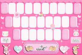 Keyboard Cute By Daria Yamada Seni Desain Bingkai Seni