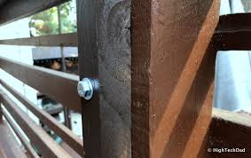 All materials and shapes are available for 36in residential height and 42in commercial height, and may be deck mounted (to the top of a surface) or fascia mounted (to the side of a surface). Diy How To Build Removable Cafe Lighting Posts That Attach To A Deck Hightechdad