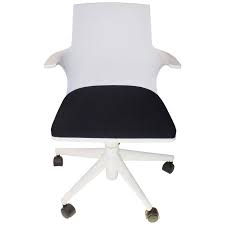 Two different thermoplastics are moulded at the same time, the exterior layer for beauty. Kartell Spoon Chair In White And Black By Antonio Citterio And Toan Nguyen For Sale At 1stdibs