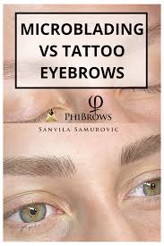 Microblading Vs Tattoo Eyebrows In 2020 Tatowierte Augenbrauen Microblading Augenbrauen