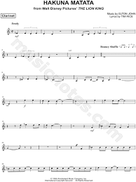 Play more, pay less with pass. Hakuna Matata Clarinet From The Lion King Sheet Music Clarinet Solo In C Major Download Print Sku Mn0096305