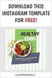 Free Food Instagram Template Food Easy Dinner Recipes Instagram Food