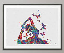 Butterfly pose variation forward bend is an easier variation of baddha konasana uttanasana (bound angle forward bend) that is practiced at the beginner level. Cocomilla Yoga Art Yoga Pigeon Pose Yoga Butterfly Yoga Pose Yoga Print Yoga Watercolor Yogi Yoga Decor Yoga Wall Decor Yoga Gift Zen 877 Amazon Co Uk Home Kitchen