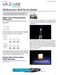 Enter & enjoy it now! Calameo Vr Zone Technology News Stuff For The Geeks Mar 2011 Issue