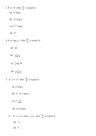 At the end of each exercise, in the space provided, indicate which rule(s) (sum and/or constant multiple) you used. Class Xii Maths Mcq Differentiation Worksheet