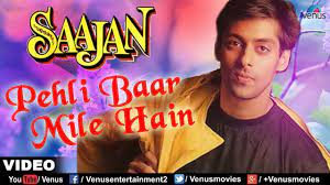 Pehli Baar Mile Hain Video Song Saajan Salman Khan Madhuri Dixit Sanjay Dutt 90 S Hindi Song Youtube