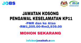 Jawatan kosong jobs in sandakan. Jawatan Kosong Pengawal Keselamatan Kp11