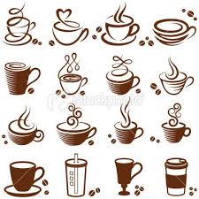 Coffee Cup Vector White Icon Set Coffee Art Coffee Graphics Cup Tattoo