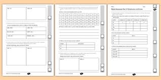 year 5 multiplication and division assessment worksheet