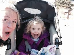 Completing a winter race with sister