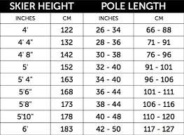 Ski Pole Measurement Chart Google Search Ski Gear