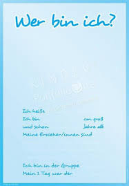 Kindergarten Portfolio Vorlage Tva003 Wer Bin Ich Blau Vorderseite Portfolio Kindergarten Kindergartenbeginn Lernen