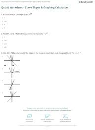 Quiz Worksheet Curve Slopes Graphing Calculators Study Com