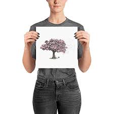 Cherry blossoms watercolor, cherry blossoms, blossom art, pink tree watercolor, floral watercolor, pink home decor, nursery room decor, pink handmade item watercolors ships worldwide from bulgaria measuring approximately 21x 29,5cm, 8,2x11,9inches the frame is not. Amazon Com Bellavanceink Pen Ink Watercolor Drawing Of A Cherry Blossom Tree Handmade