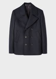 En effet, un caban bleu marine, court, c'est au final un blouson qui aurait fait un bébé à un l'association du caban de la marine avec un pull en laine col rond, un jean et une paire de. Caban Homme Bleu Marine En Laine Et Cachemire Paul Smith Francais