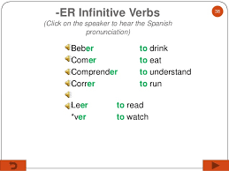 Infinitive Verb Chart Spanish Bedowntowndaytona Com