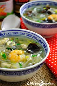 Soupe Chinoise Poissons Crevettes Vermicelles Et Plein De Bonnes Choses Cuisinons En Couleurs Recette Soupe Chinoise Recettes De Cuisine Recette Asiatique