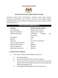 Pegawai kesihatan persekitaran gred u41 2. Iklan Jawatan Kosong Siap