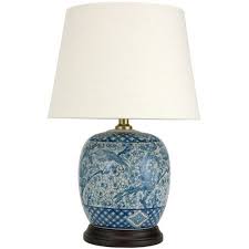 20 Inch Classic Blue And White Porcelain Jar Lamp Oriental Furniture Accent Lamp Table Lam Jar Table Lamp Jar Lamp Lamp