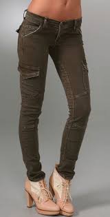 Current Elliott The Skinny Cargo In Green Lyst