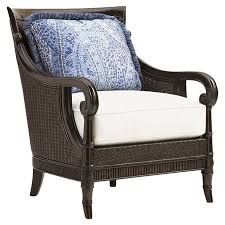 Stafford Rattan Arm Chair Furniture Chair Blue Living Room
