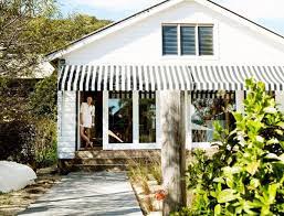 Obsessed With The Stripes Beach House Exterior House Awnings House Exterior