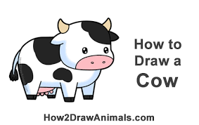 Draw this cute cow easily by following this drawing lesson. Baby Cute Cow Drawing Easy Novocom Top