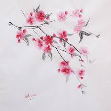 Sakura Ink Watercolor Rice Paper 02 2012 Sakura Tattoo Blossom Tattoo Cherry Blossom Art