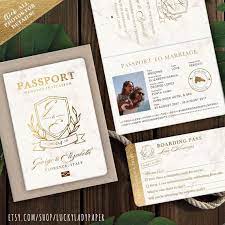 Destination Wedding Passport Invitation Set Monogram Crest Etsy In 2021 Passport Invitations Invitation Set Invitations