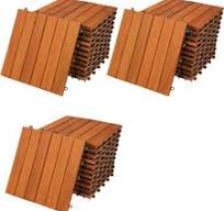 33x Dalles de terrasse en bois d'acacia 30 x 30 cm Dalle clipsable 3m²  balcon jardin extérieur : Amazon.fr: Bricolage
