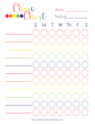 Free Printable Kids Chore Chart Cool Things Fleeting
