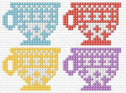 Cross stitch pattern coffee cup. Ann Logan 10 Free Patterns Online Cups 3717