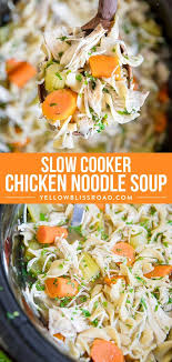 Easy Crockpot Chicken Noodle Soup Recipe Yellowblissroad Com Recipe Soup Recipes Chicken Noodle Chicken Noodle Soup Crock Pot Crockpot Chicken Noodle Soup Recipes