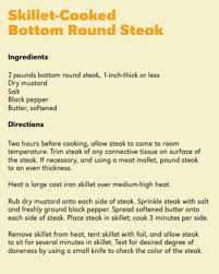 Skillet Cooked Bottom Round Steak Bottom Round Steak Recipes Bottom Round Steak Round Steak Recipes