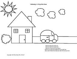 Following Simple 1 2 Step Directions 2 By Speechie Worksheet Station Teachers Pay Teachers Worksheets Following Directions Directions
