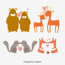 Valentines Day Animal Lovers Illustration Png And Psd Animal Lover Illustration Clipart Images